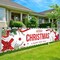 Merry Christmas Banner New Year Fence Sign Outdoor Garden Decor